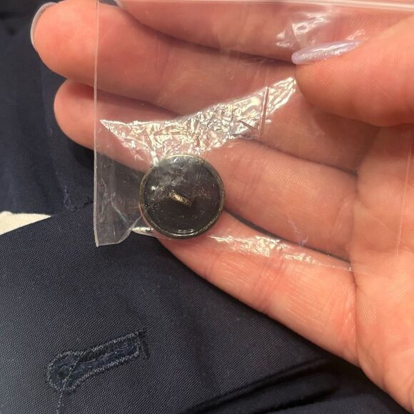 Talbots Women’s Navy Blue Hampshire Ankle Button Cuff Pants Petite 12 12P NWT - Picture 5 of 11